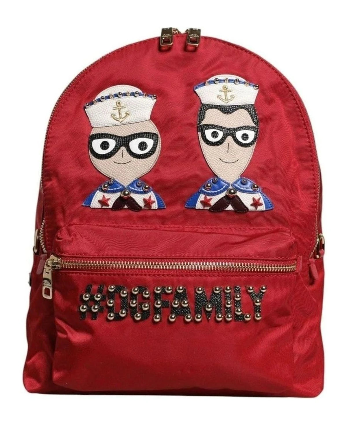 Dolce & Gabbana Red #Dgfamily Vulcano Embellishment Backpack Bag Backpacks