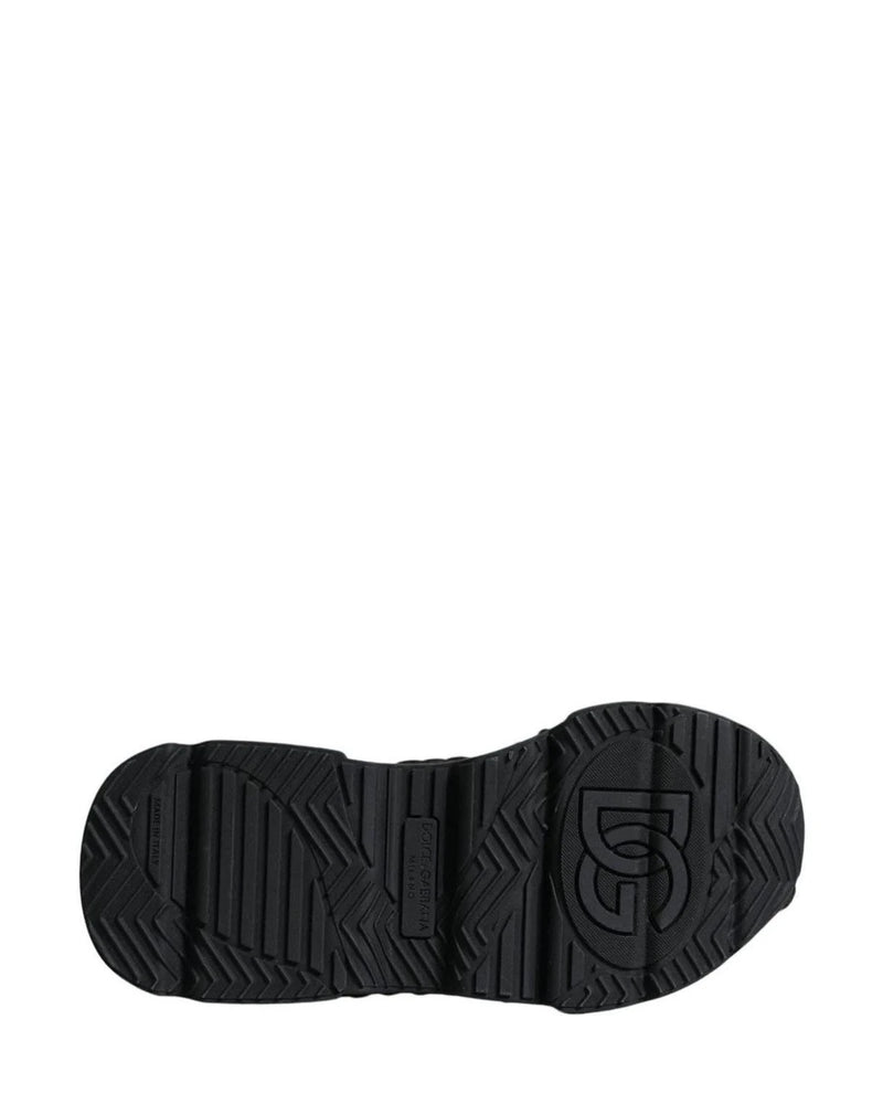 Dolce & Gabbana Black Knitted Daymaster Sneakers Shoes Sneakers