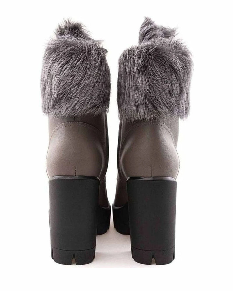 Giuseppe Zanotti Gray Leather Eco Boot Boots