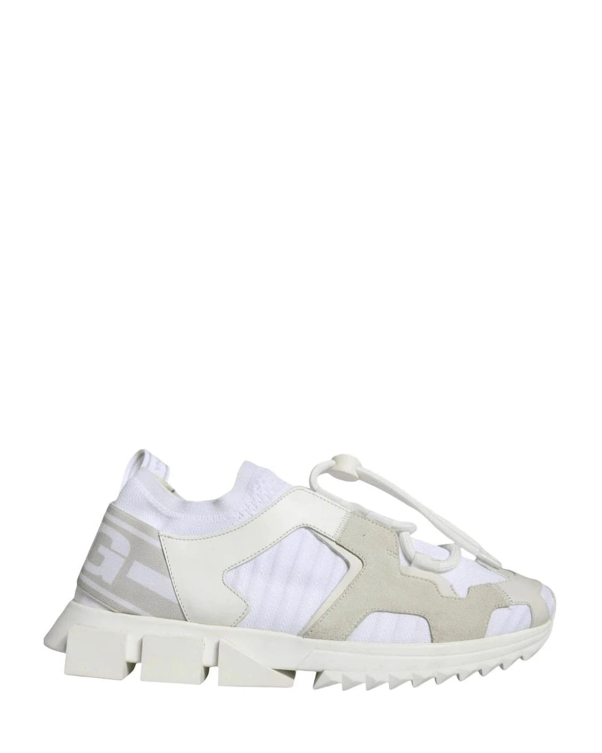 Dolce & Gabbana White Mesh Sorrento Trekking Sneakers Shoes Sneakers