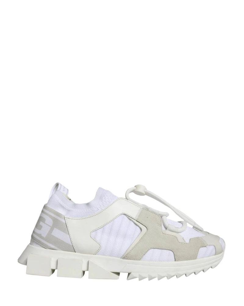 Dolce & Gabbana White Mesh Sorrento Trekking Sneakers Shoes Sneakers