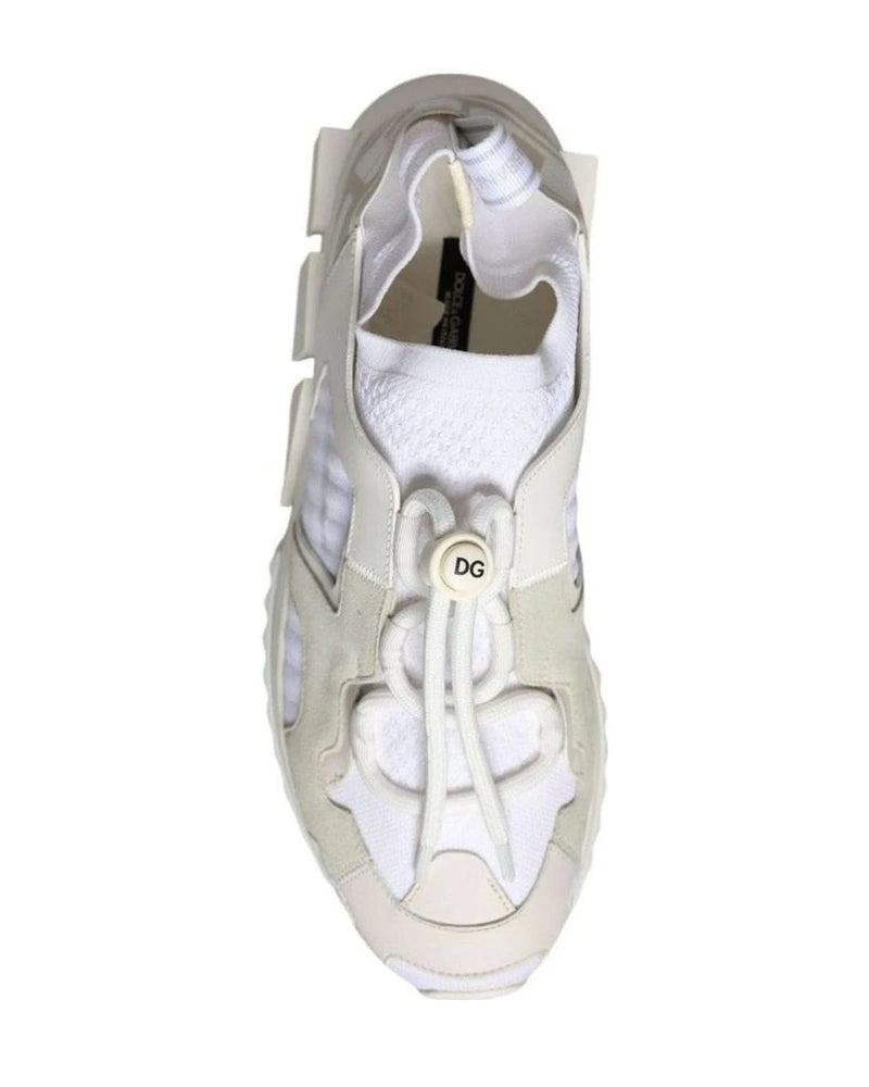 Dolce & Gabbana White Mesh Sorrento Trekking Sneakers Shoes Sneakers