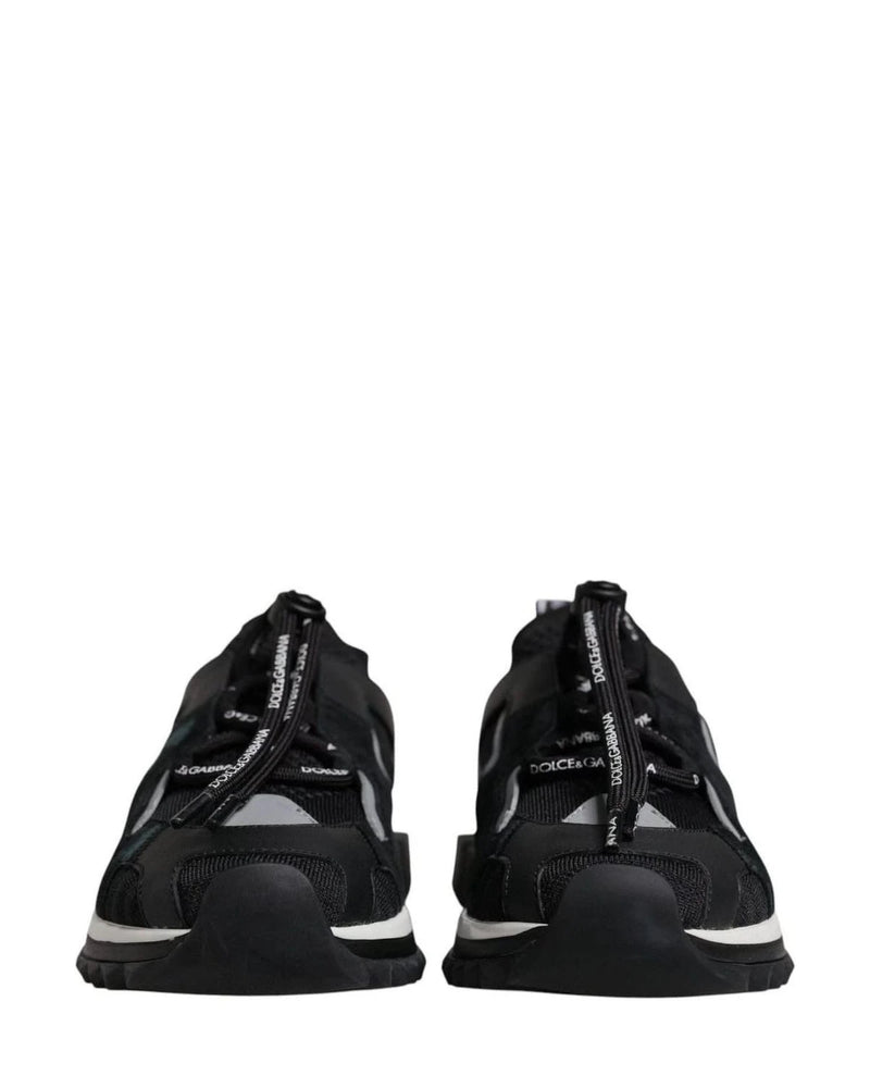 Dolce & Gabbana Black Mesh Sorrento Trekking Sneakers Shoes Sneakers