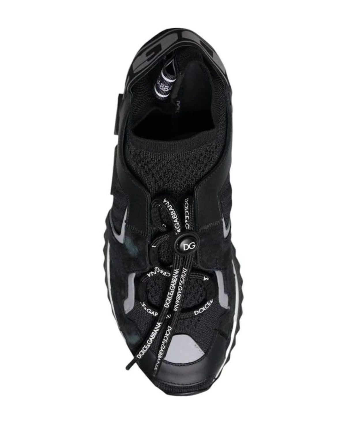 Dolce & Gabbana Black Mesh Sorrento Trekking Sneakers Shoes Sneakers
