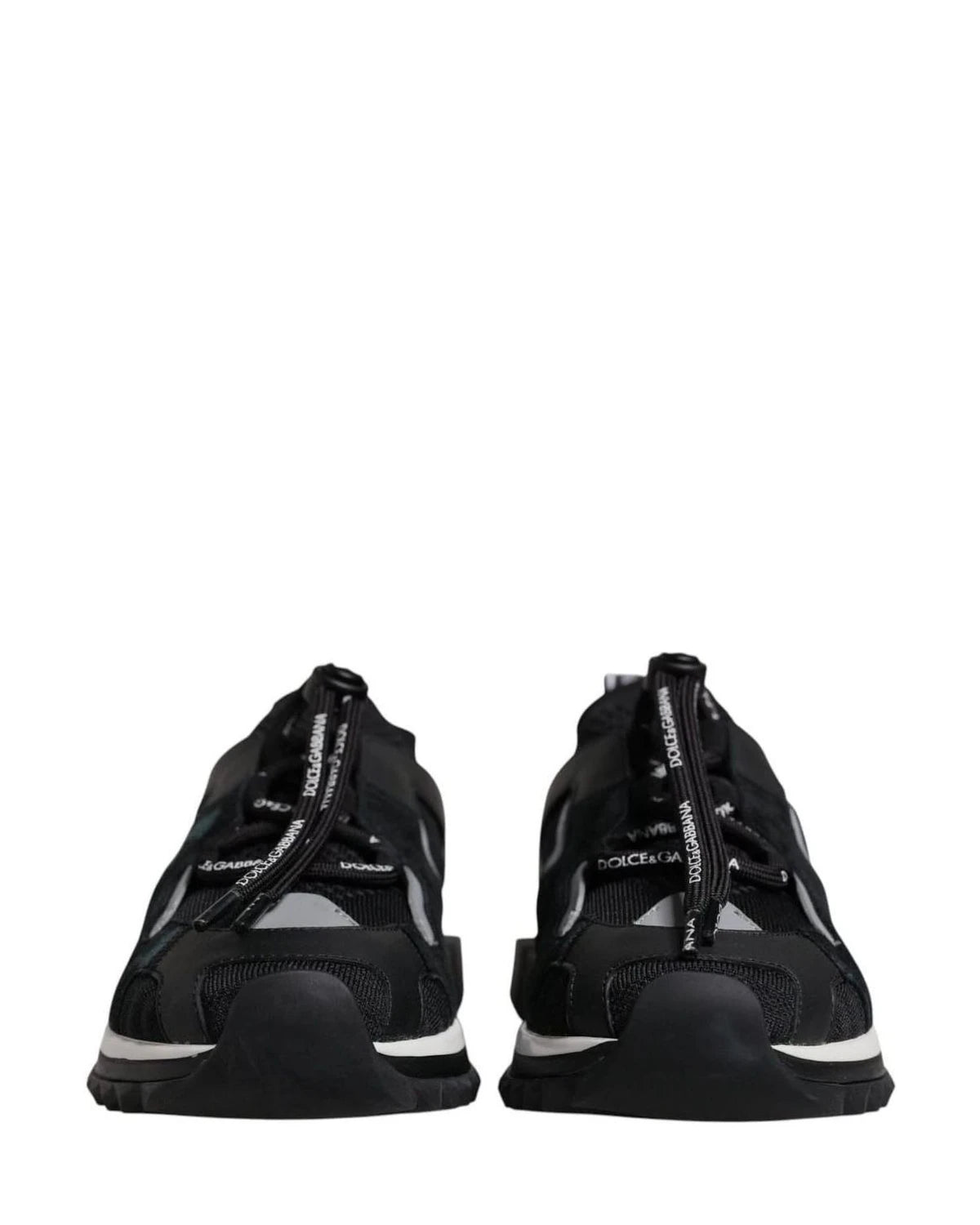 Dolce & Gabbana Black Mesh Sorrento Trekking Sneakers Shoes Sneakers