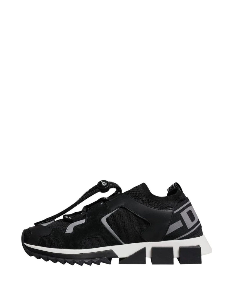 Dolce & Gabbana Black Mesh Sorrento Trekking Sneakers Shoes Sneakers