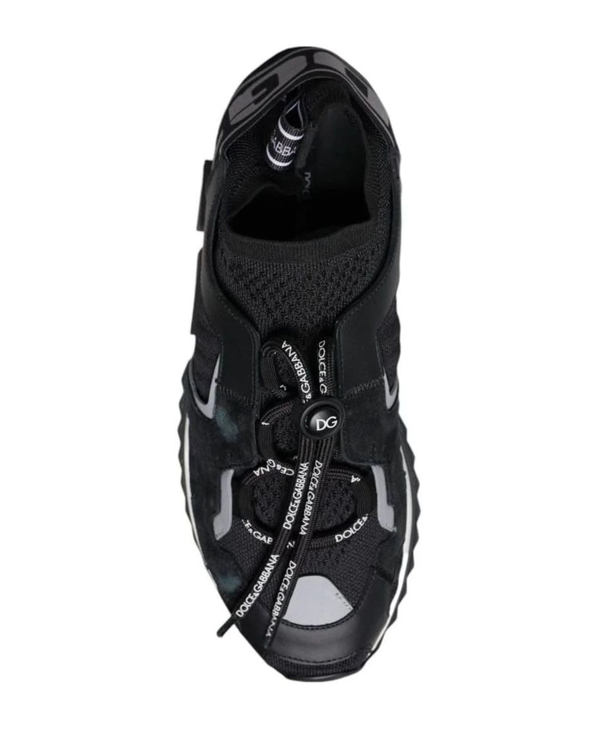 Dolce & Gabbana Black Mesh Sorrento Trekking Sneakers Shoes Sneakers
