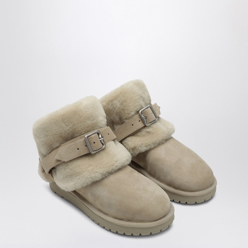 Burberry Beige Suede Chubby Snow Boots In And Shearling Glam Steals