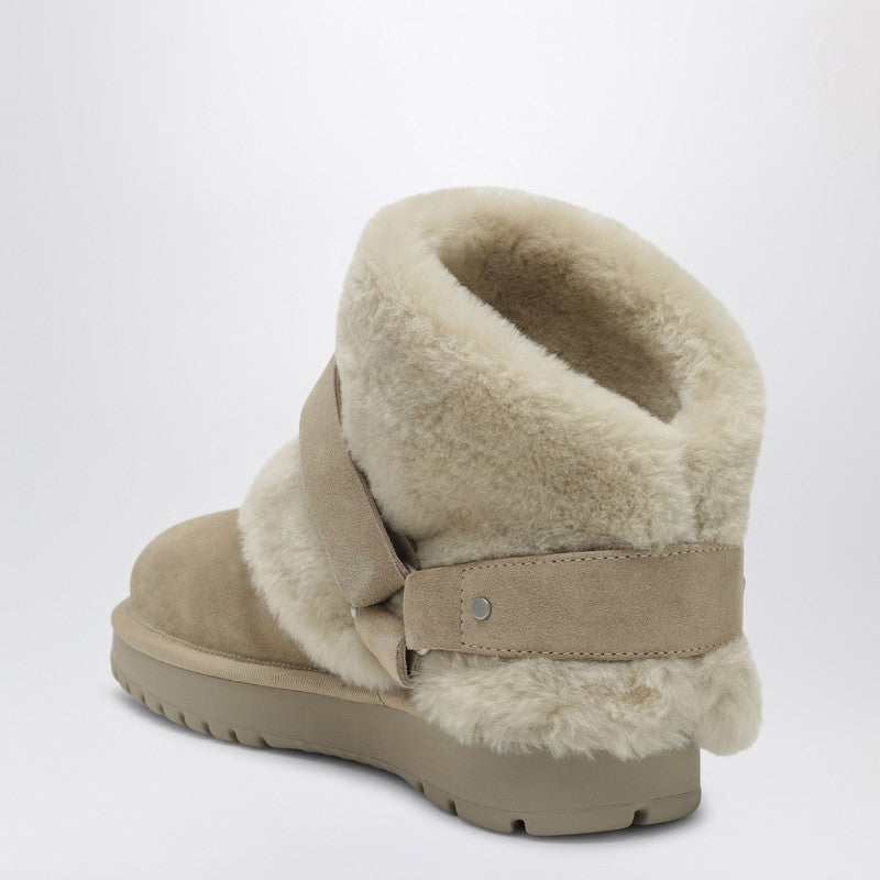 Burberry Beige Suede Chubby Snow Boots In And Shearling Glam Steals