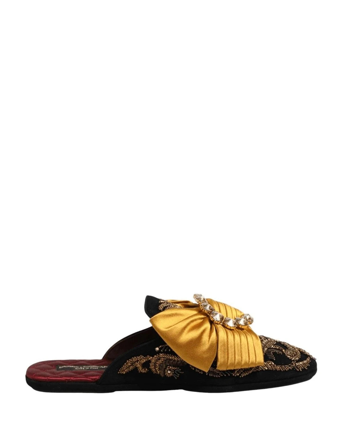 Dolce & Gabbana Multicolor Embellished Flat Sandals Shoes Sandals