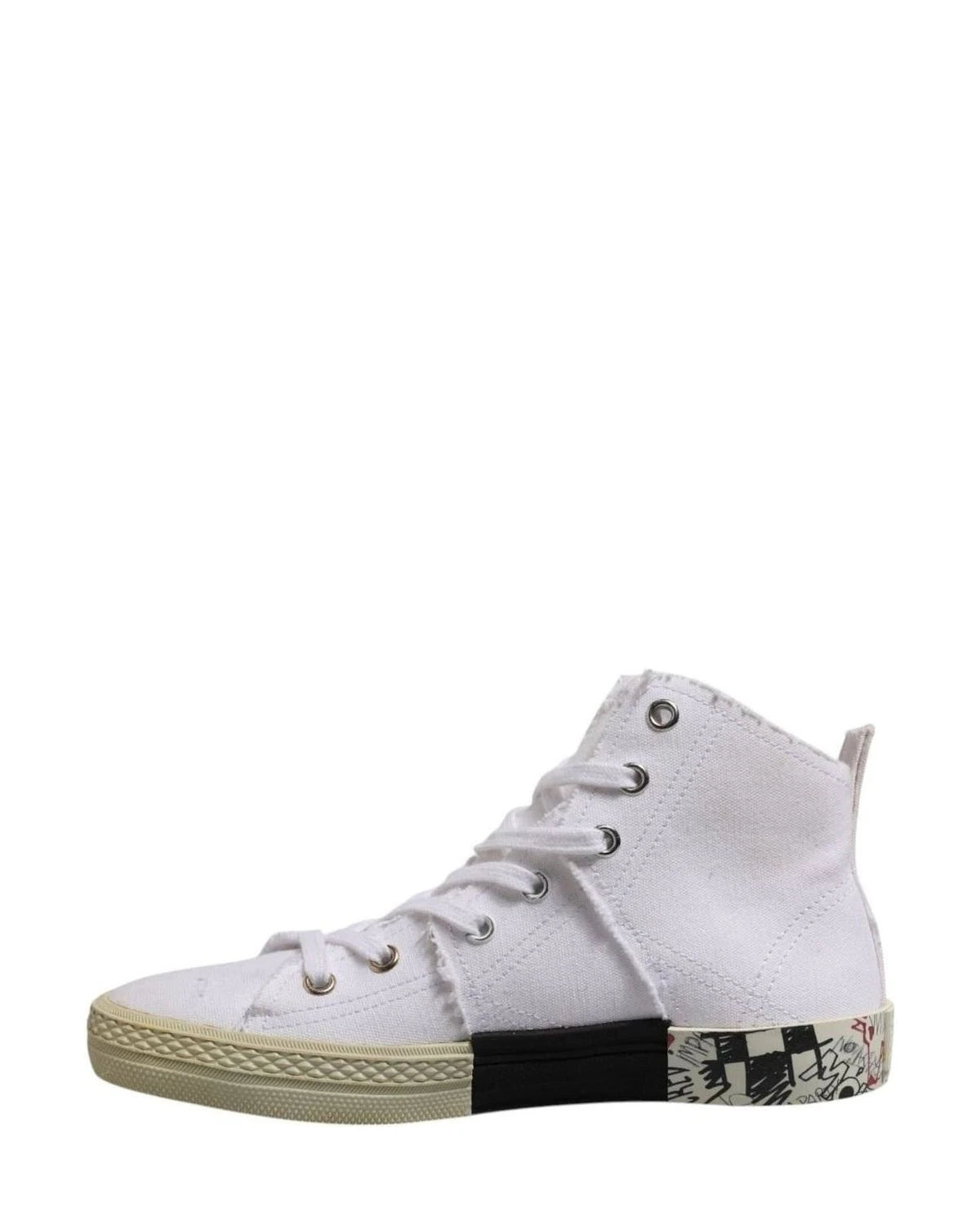 Maison Margiela White Lace Up Mid Top Women Sneakers Shoes Sneakers