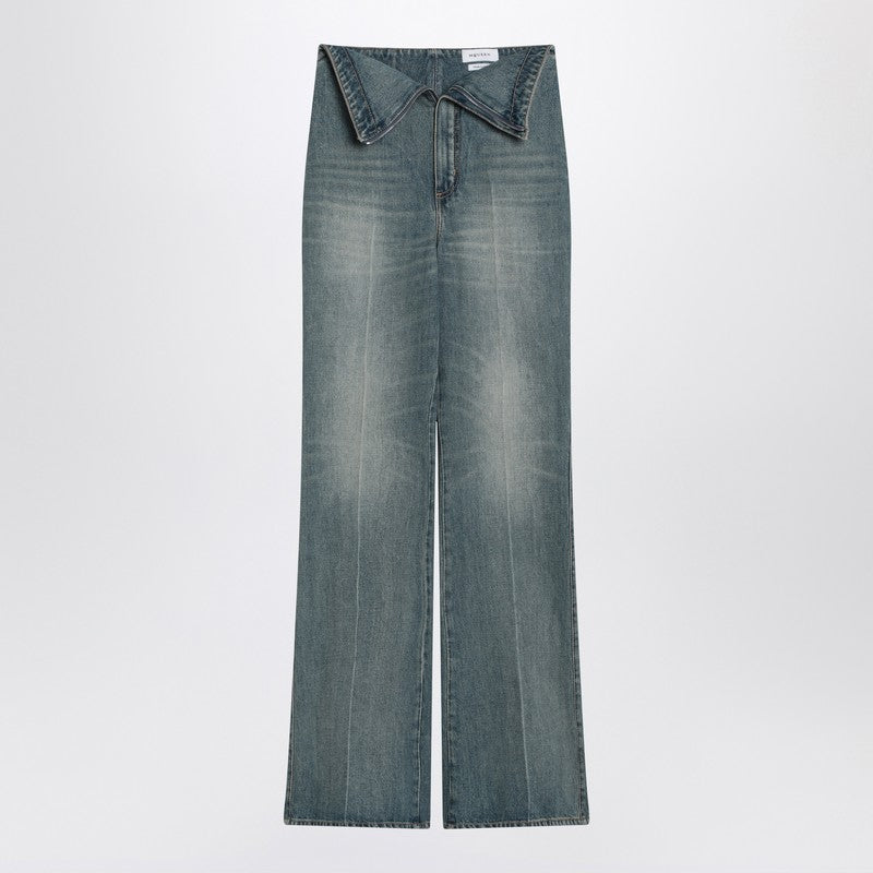 Alexander Mcqueen Flared Jeans with Turn Ups At The Waist Glam Steals
