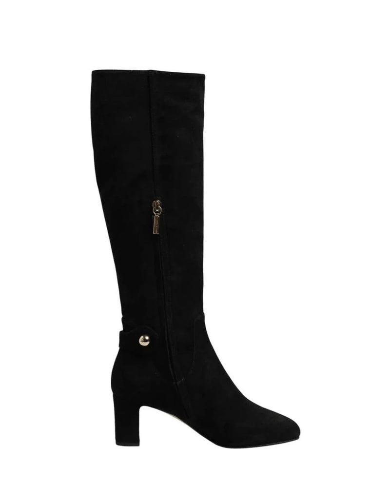 Dolce & Gabbana Black Suede Leather Knee High Boots Shoes Glam Steals