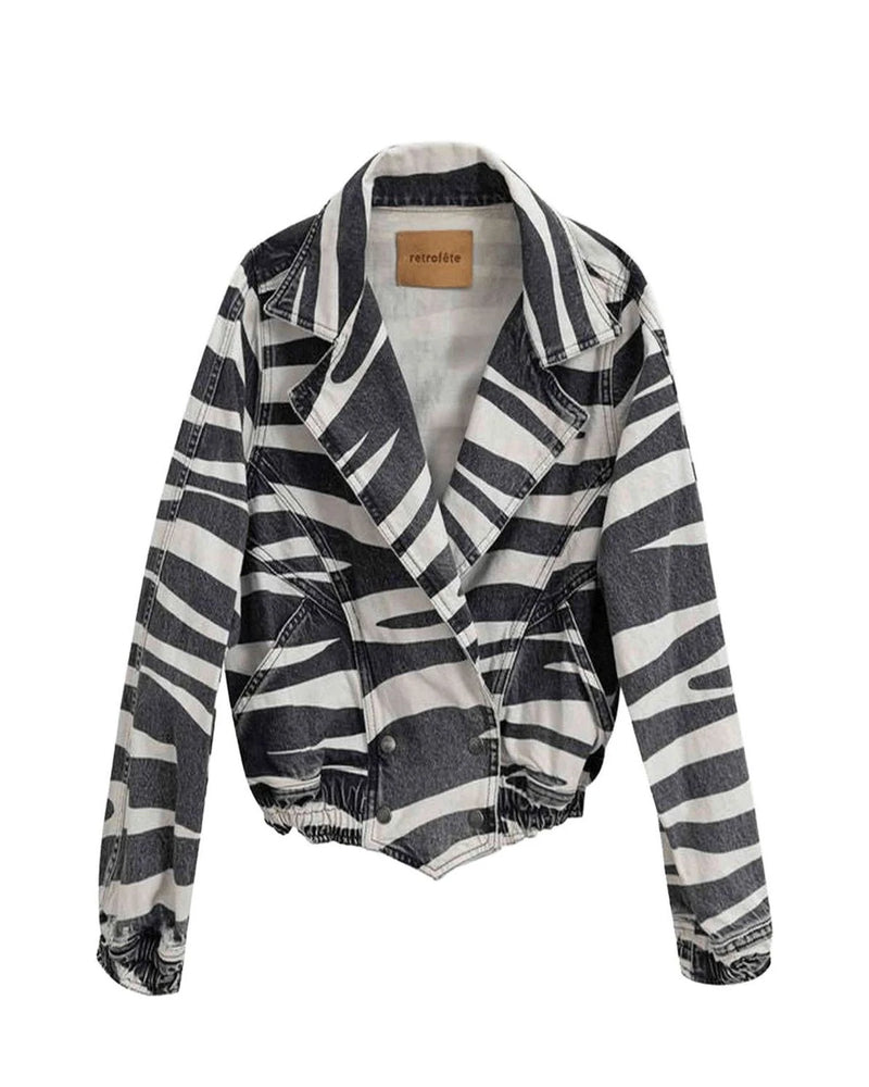 Retrofête Black Trucker Jacket Coats & Jackets