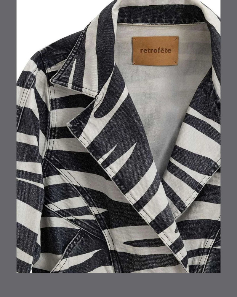 Etro Black Cotton Retrofête Blazer Coats & Jackets