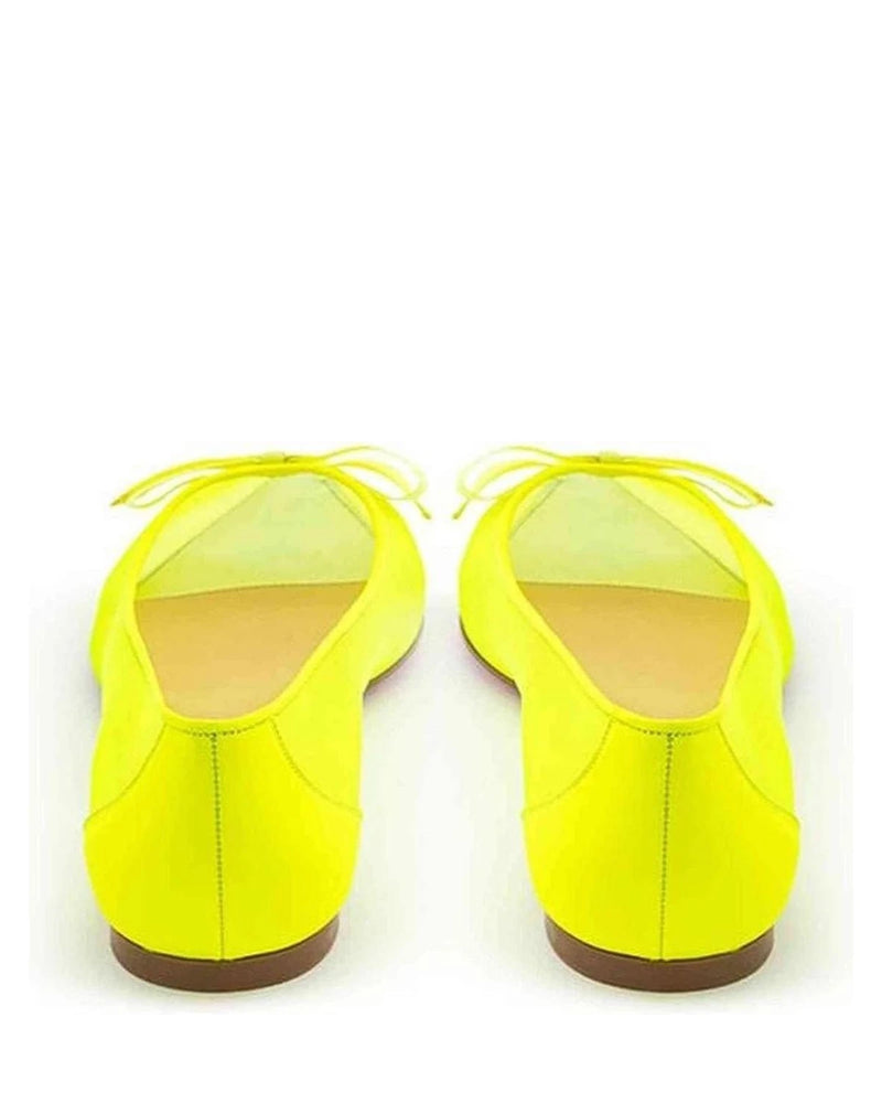 Christian Louboutin Yellow Mesh Sunshine Flat Elegance Flats