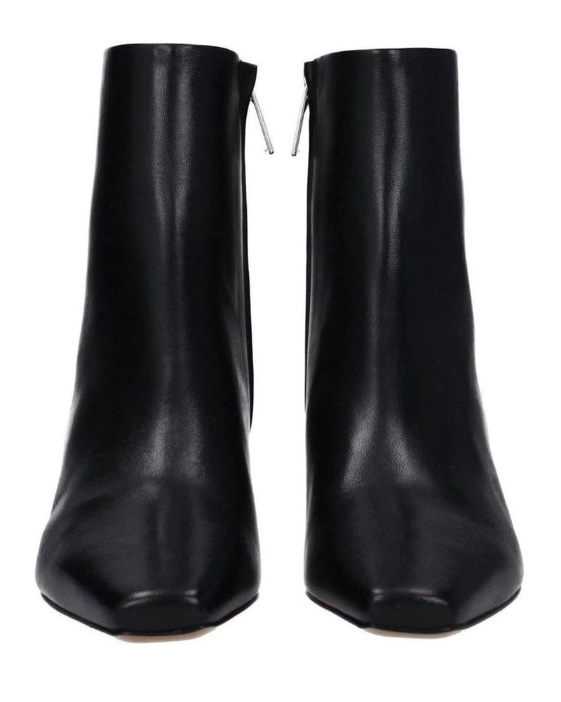 Off- Leather White Ankle Boots Boots