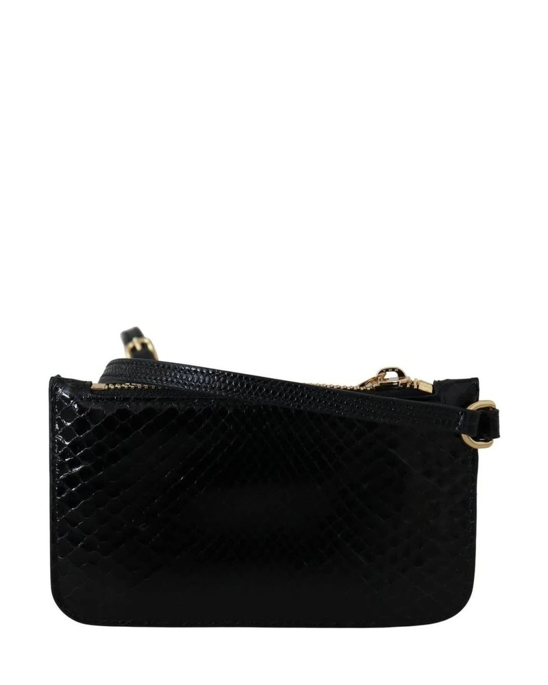 Dolce & Gabbana Leather Elegant Python Pattern Wristlet Wallet Wrist Bags