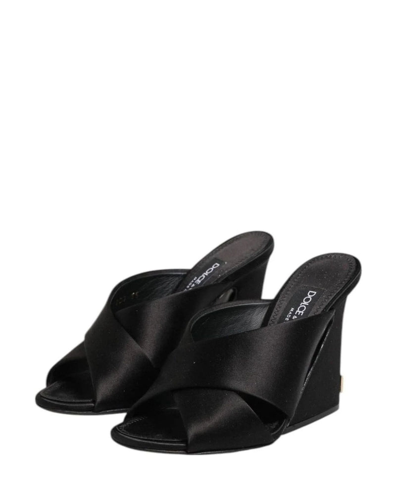 Dolce & Gabbana Black Keira Baroque High Heel Sandals Shoes Heels