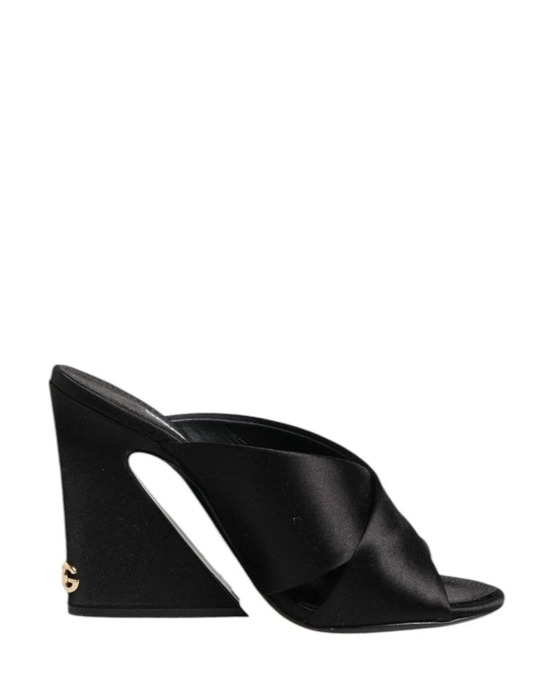 Dolce & Gabbana Black Keira Baroque High Heel Sandals Shoes Heels