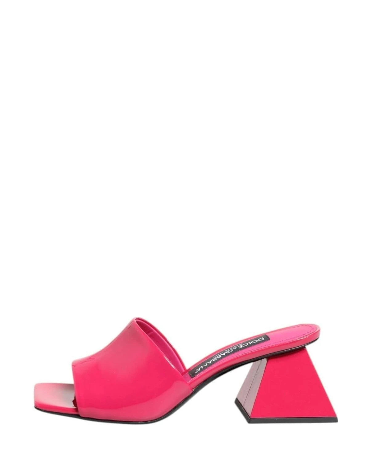 Dolce & Gabbana Pink Open Toe Block Heel Mules Sandals Shoes Heels
