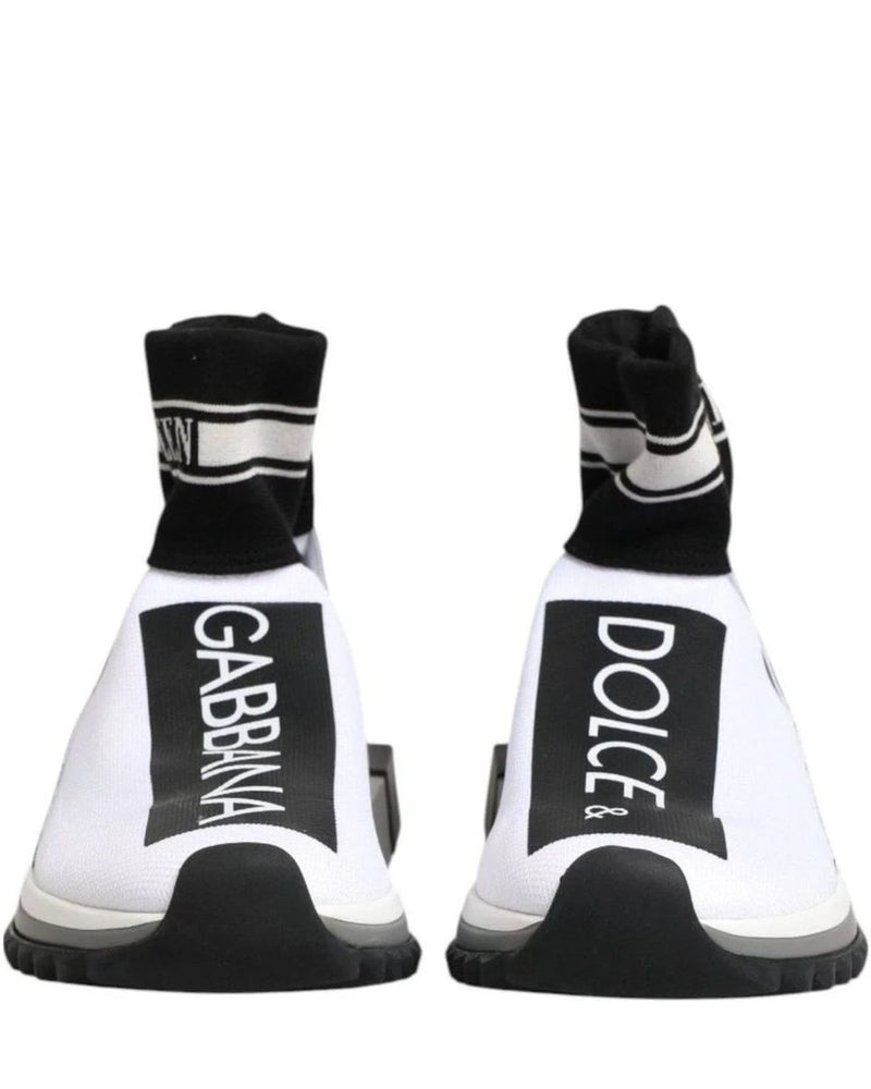 Dolce & Gabbana Black Sorrento Socks Sneakers Shoes Sneakers