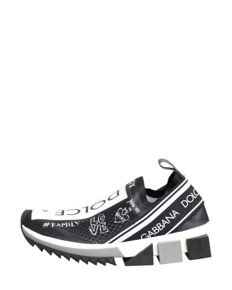 Dolce & Gabbana Black White Sorrento Low Top Sneakers Shoes Sneakers