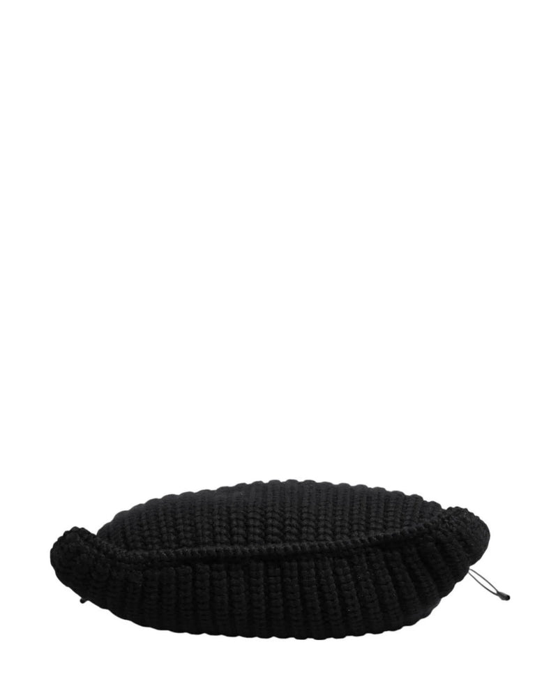 Dolce & Gabbana Black Leather Cashmere Knitted Shoulder Women Borse Bag Shoulder Bags
