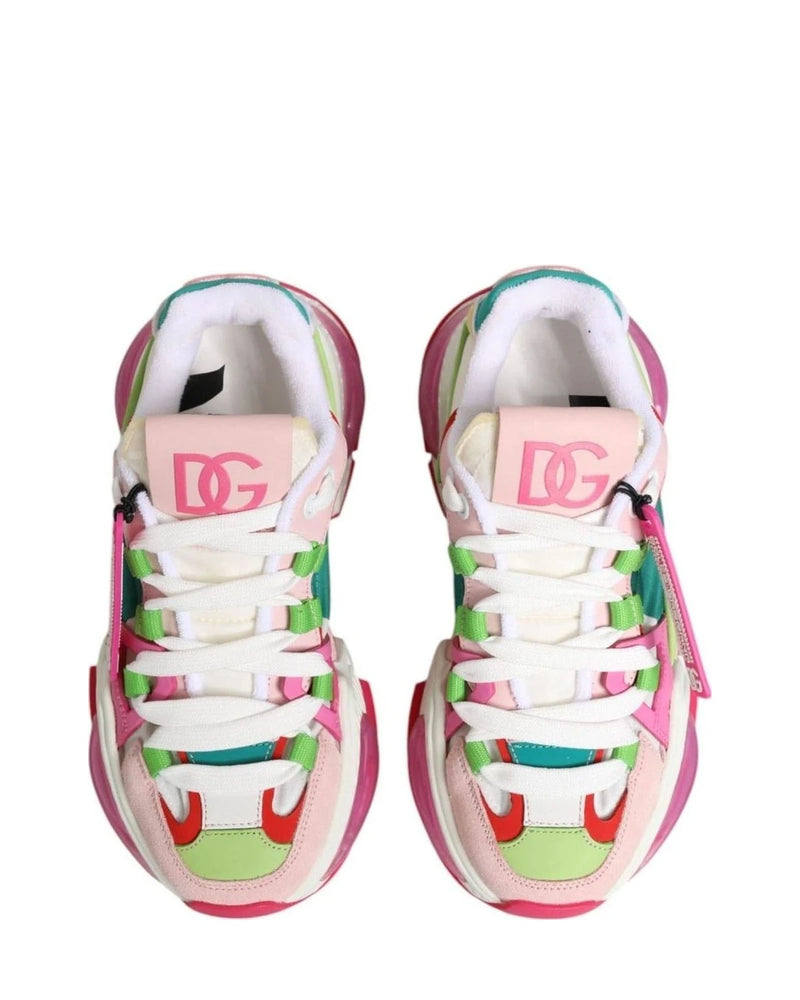 Dolce & Gabbana Multicolor Leather Airmaster Low Top Sneaker Shoes Sneakers