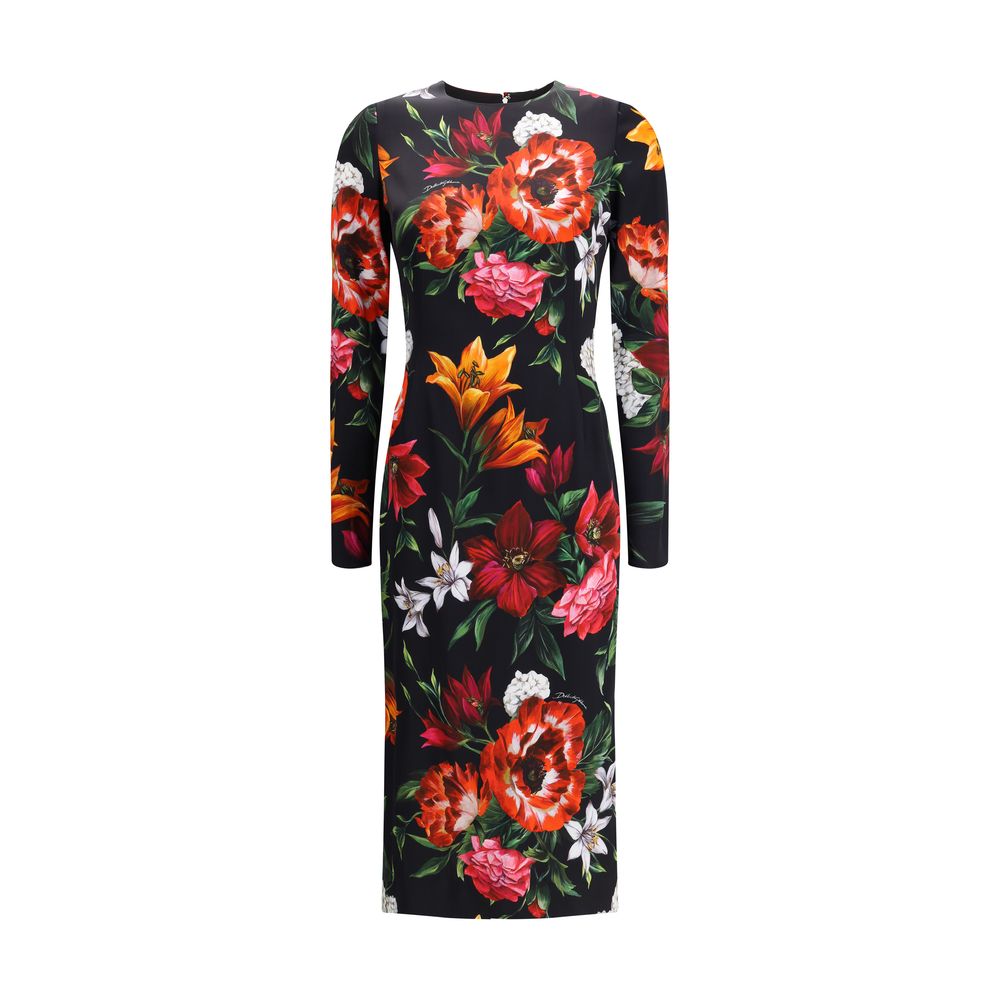 Dolce & Gabbana Long Floral Print Dress - Dresses - For Women - GlamSteals