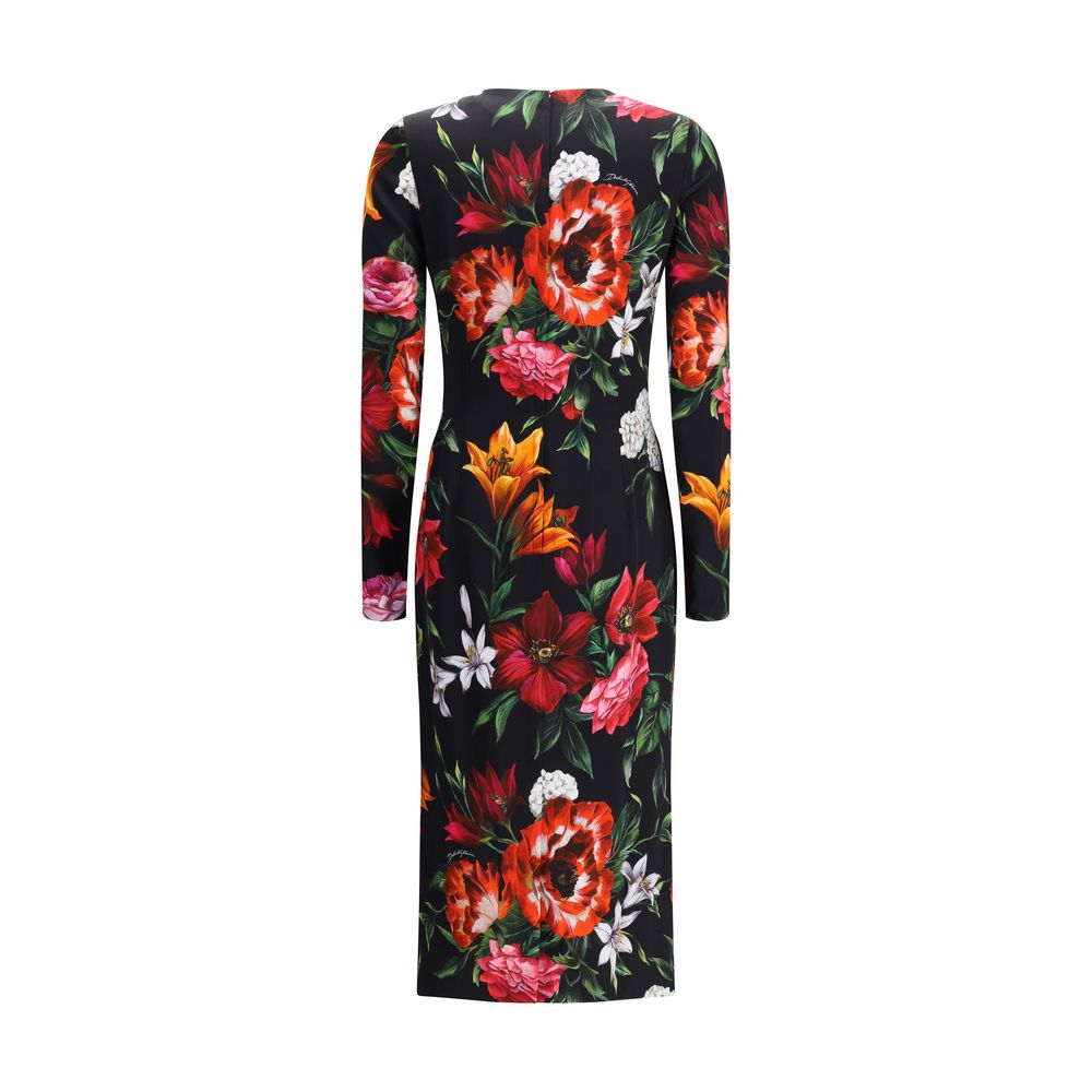 Dolce & Gabbana Long Floral Print Dress - Dresses - For Women - GlamSteals