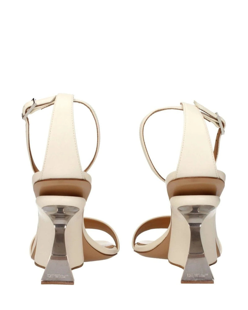 Off-white Leather Platforms Heels