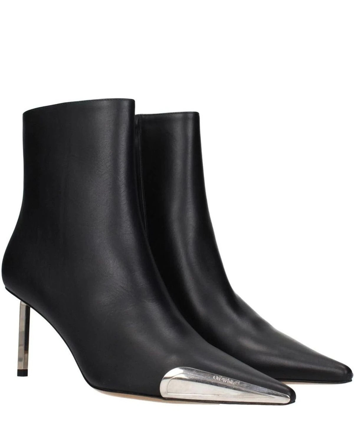 Off-white Leather Ankle Boots Boots