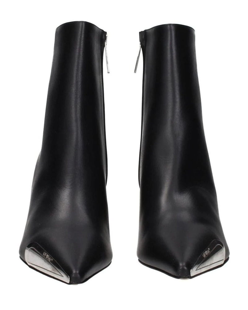 Off-white Leather Ankle Boots Boots