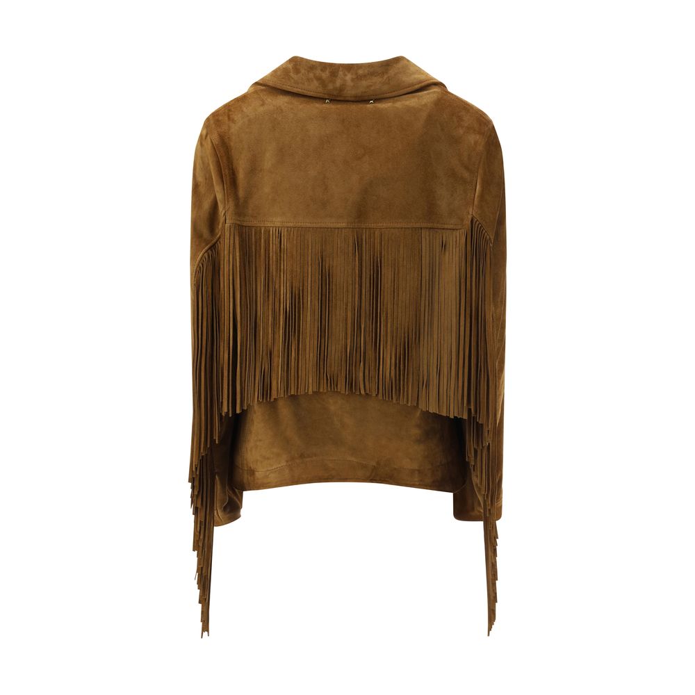 Golden Goose Suede Jacket With Fringe