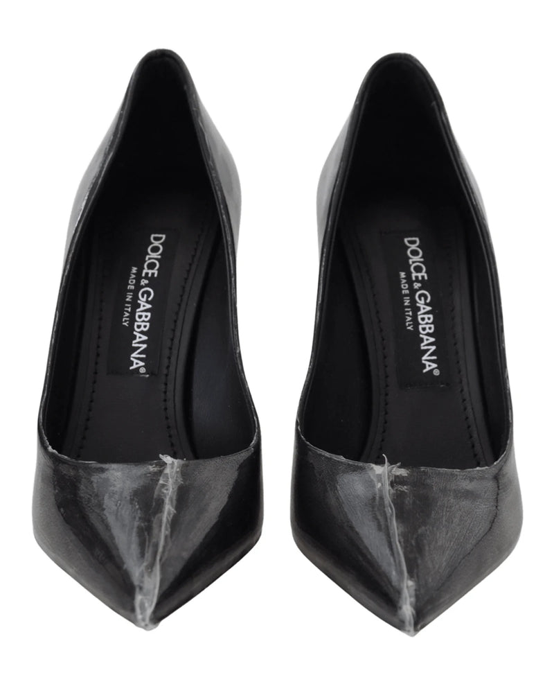 Dolce & Gabbana Black Leather Heels Heels