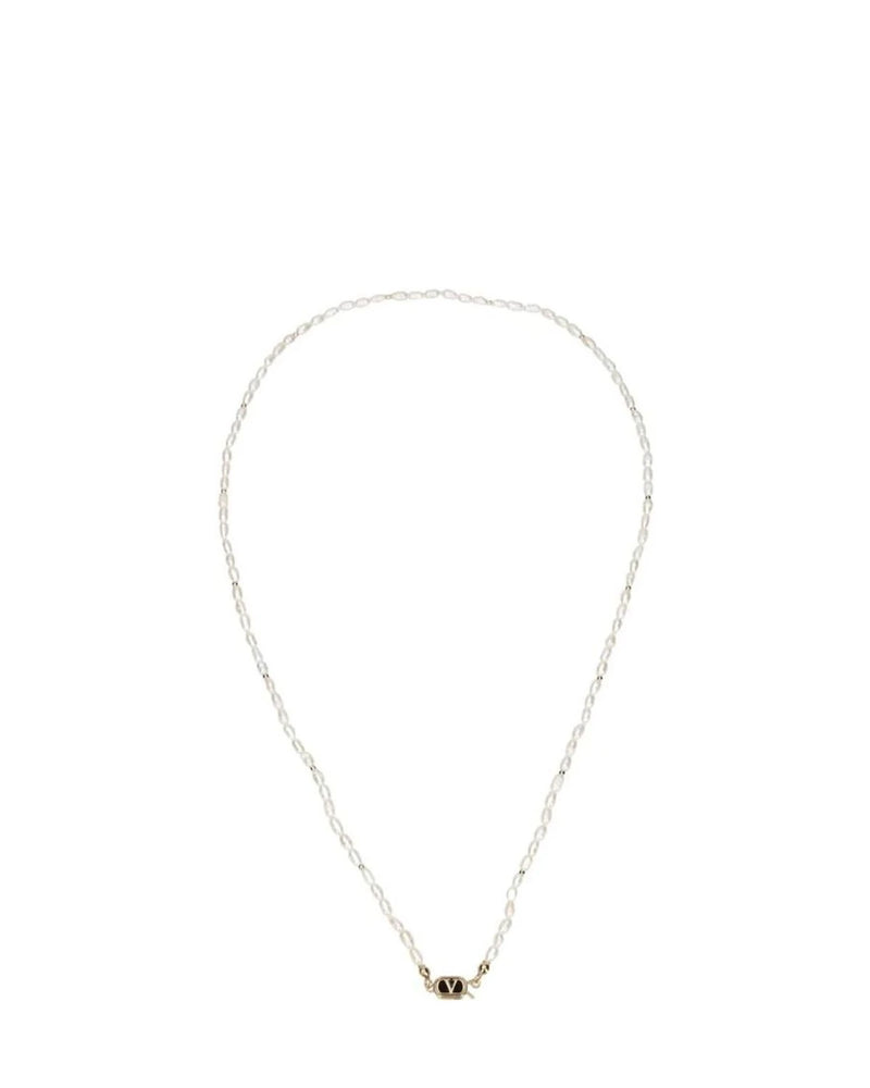 Valentino Garavani White Metal Necklace Necklaces