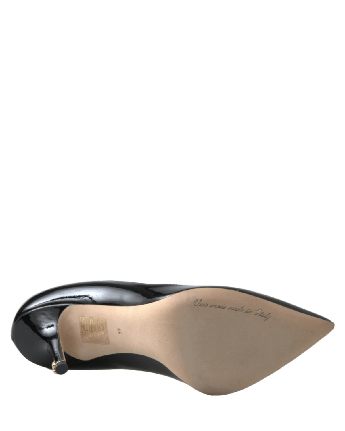 Dolce & Gabbana Black Leather Patent High Heels Pumps Shoes Heels