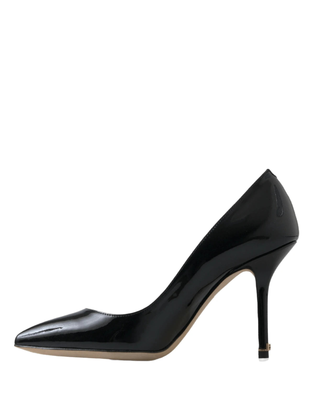 Dolce & Gabbana Black Leather Patent High Heels Pumps Shoes Heels