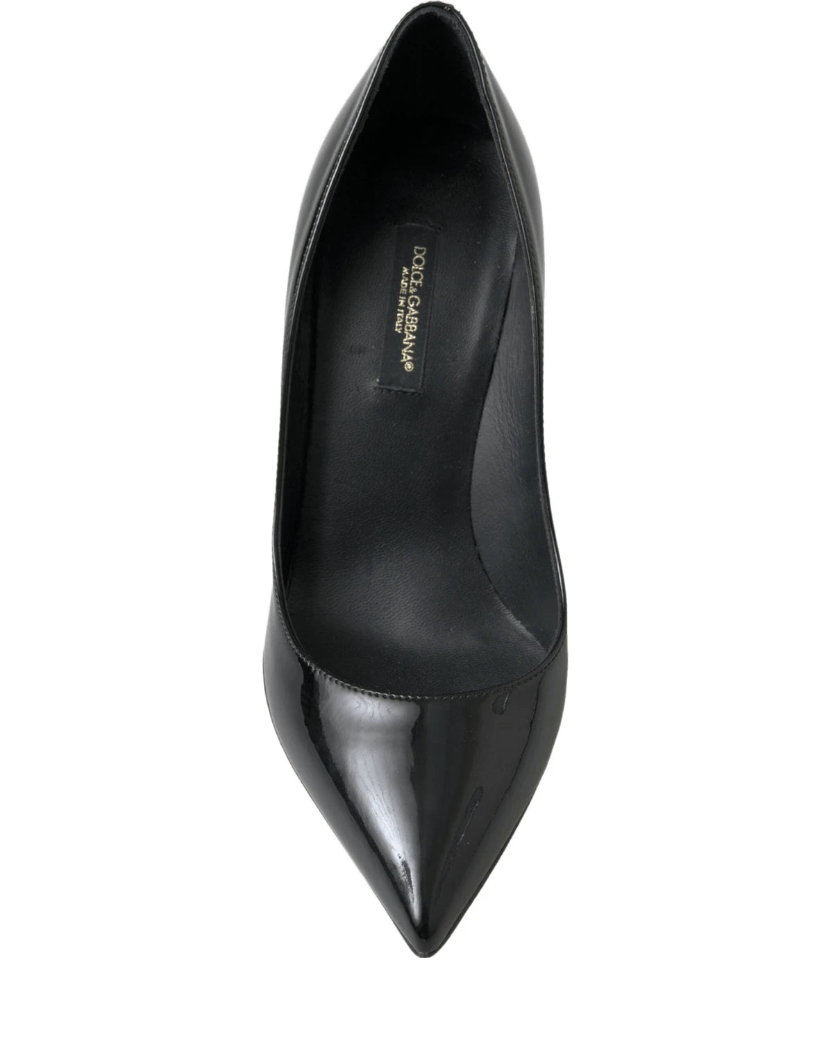 Dolce & Gabbana Black Leather Patent High Heels Pumps Shoes Heels