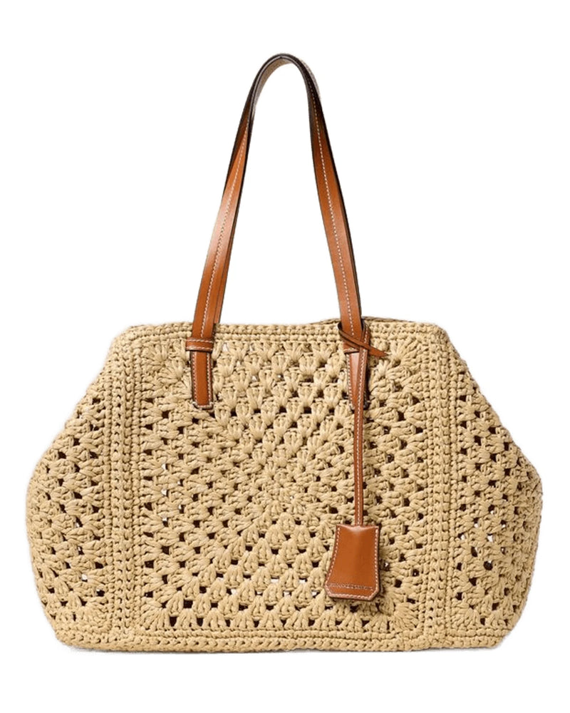 Ermanno Scervino Beige Leather Handbag Handbags