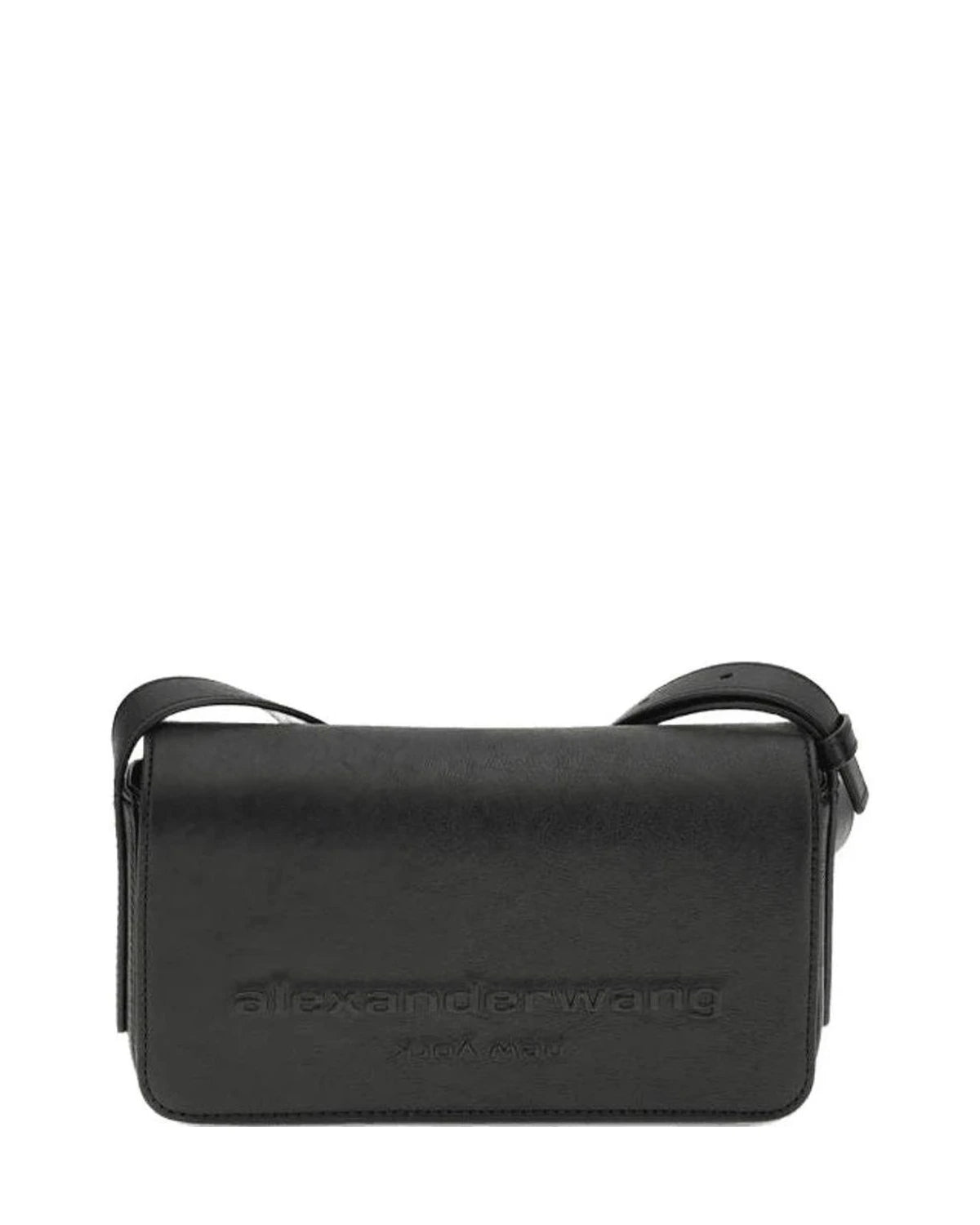 Alexander Wang Black Calf Leather Bos Taurus Shoulder Bag Shoulder Bags