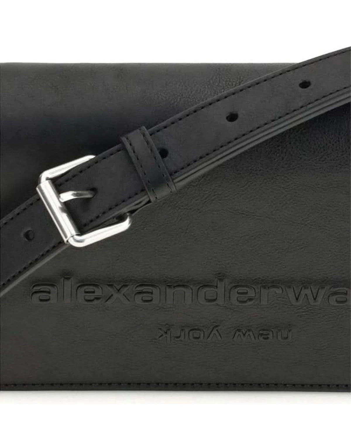 Alexander Wang Black Calf Leather Bos Taurus Shoulder Bag Shoulder Bags