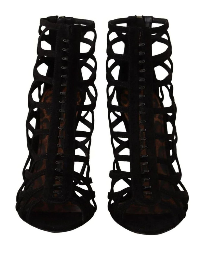 Dolce & Gabbana Black Suede Stiletto Heels Heels