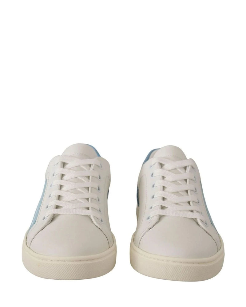 Dolce & Gabbana White Leather Low Top Sneakers Sneakers