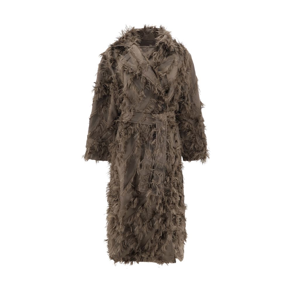 Brunello Cucinelli Coat With Fur Details