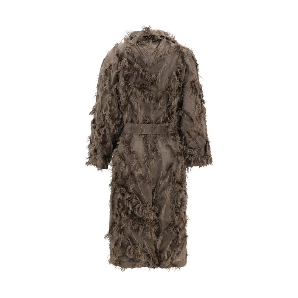 Brunello Cucinelli Coat With Fur Details