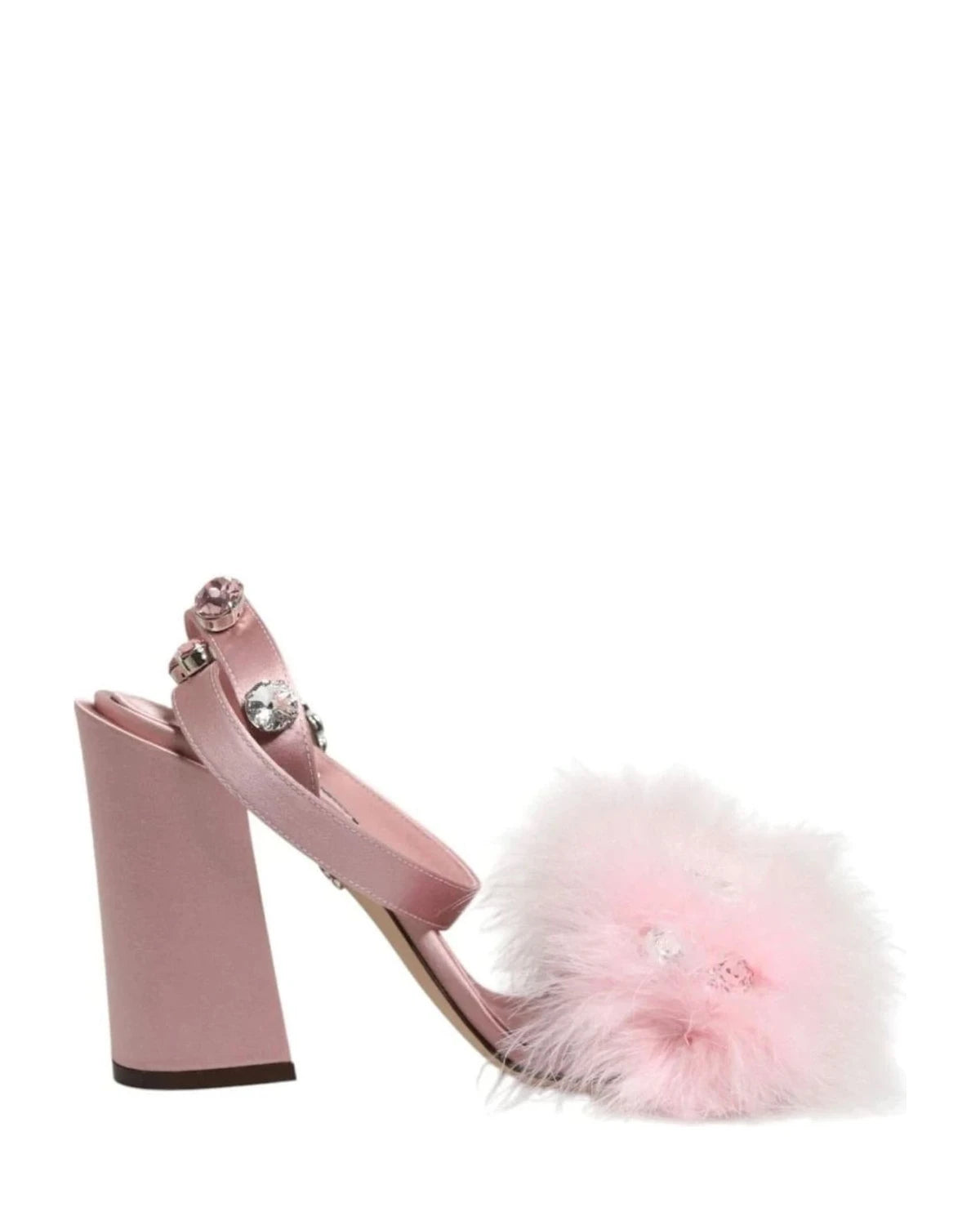 Dolce & Gabbana Pink Sequined Ankle Strap Sandals Shoes Heels