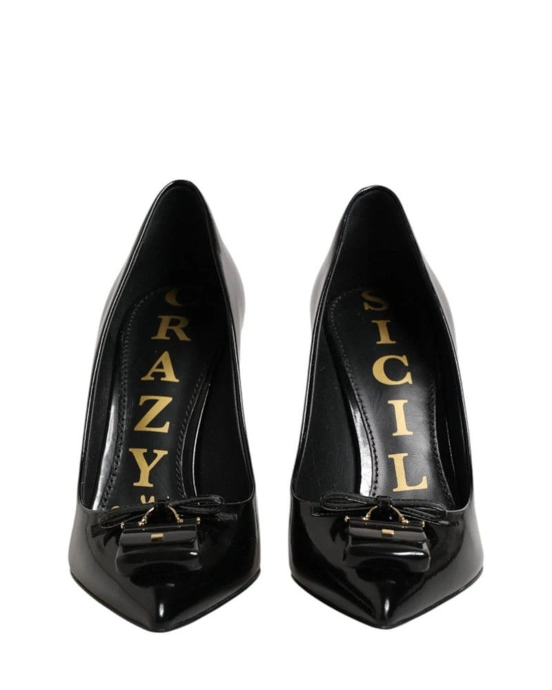 Dolce & Gabbana Black Bag Embellished Heels Heels