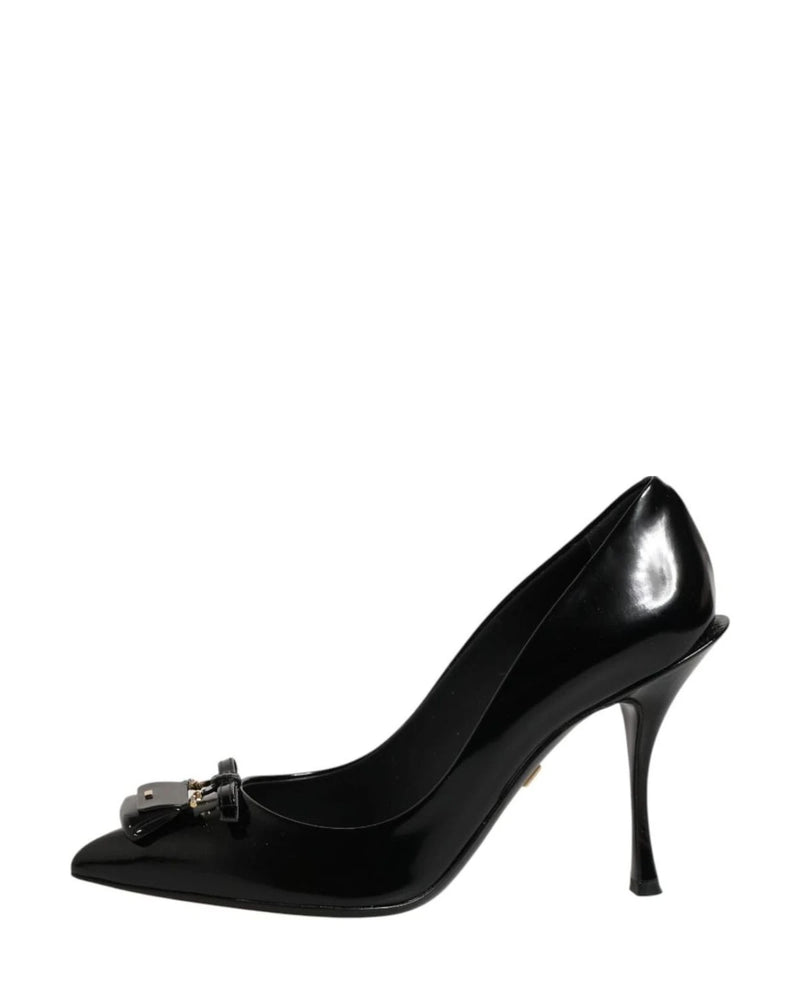 Dolce & Gabbana Black Bag Embellished Heels Heels